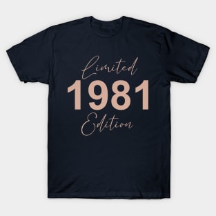 Limited 1981 Edition 40th Birthday Gift 2021 T-Shirt